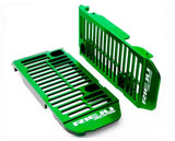 Factory Racing Aluminium Radiator Protectors Green